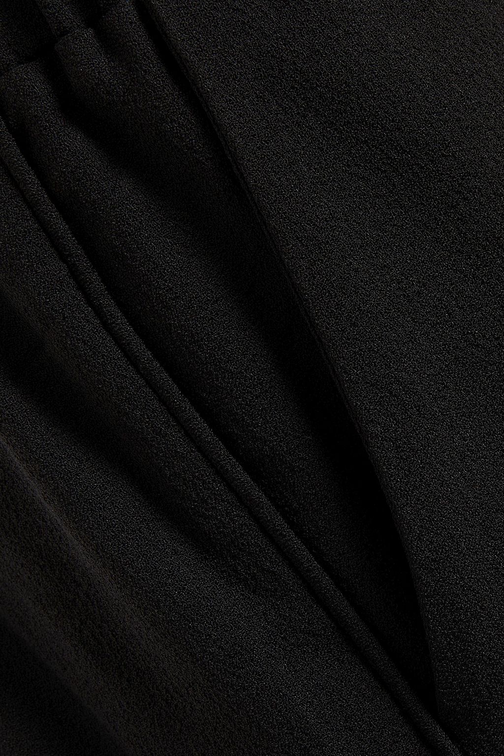 GANNI Gathered crepe straight-leg pants