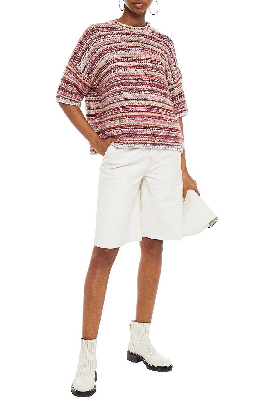 GANNI Metallic knitted sweater