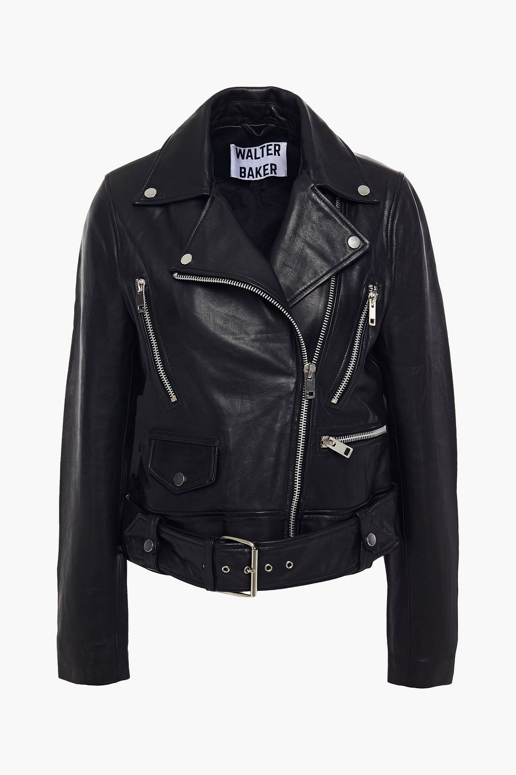 WALTER BAKER Flissy leather biker jacket THE OUTNET