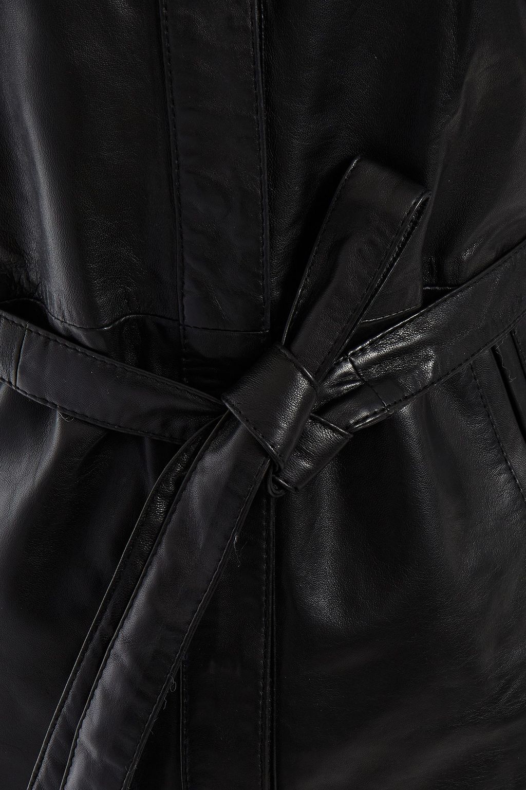 WALTER BAKER Chloe leather mini shirt dress
