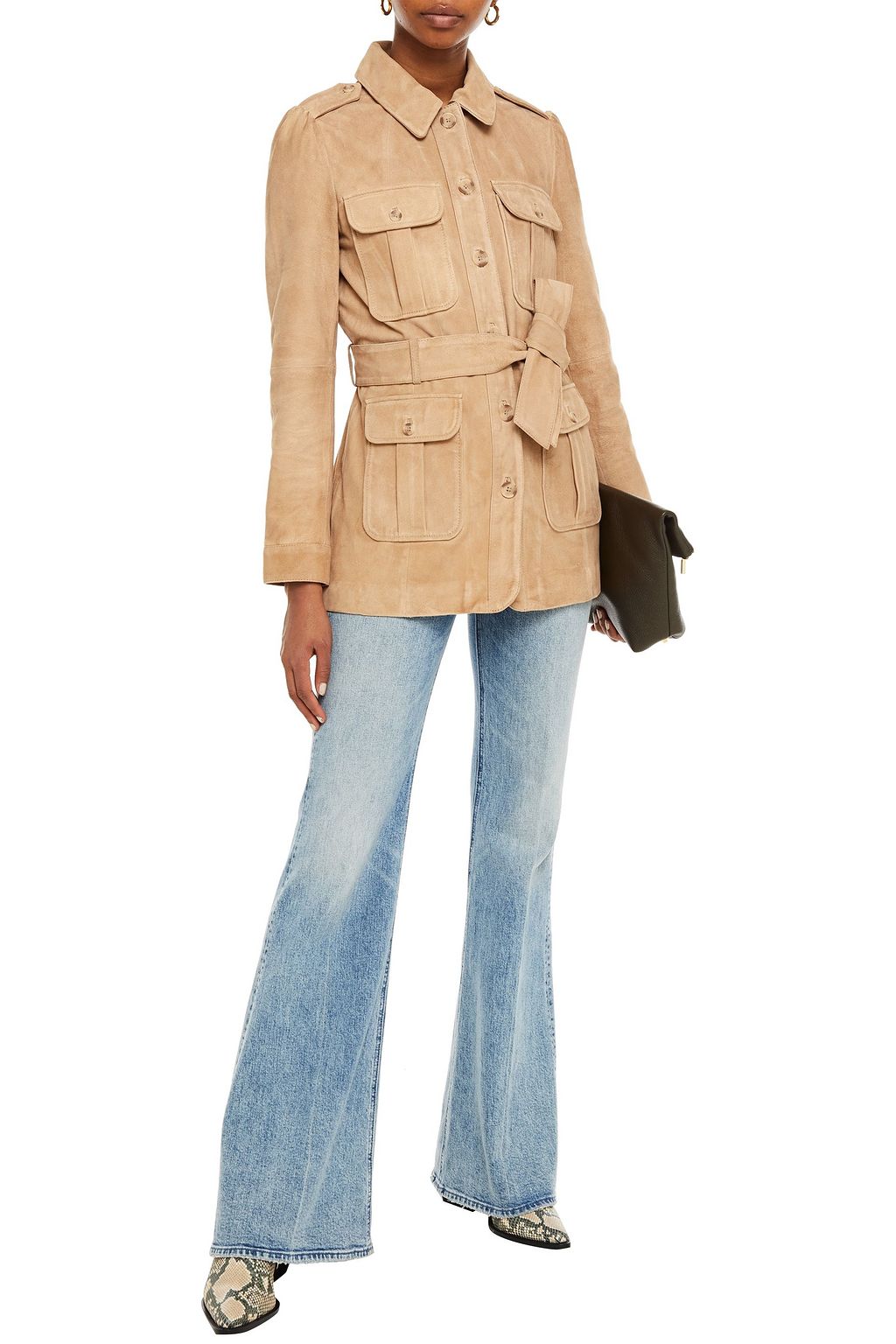 WALTER BAKER Joya belted suede jacket