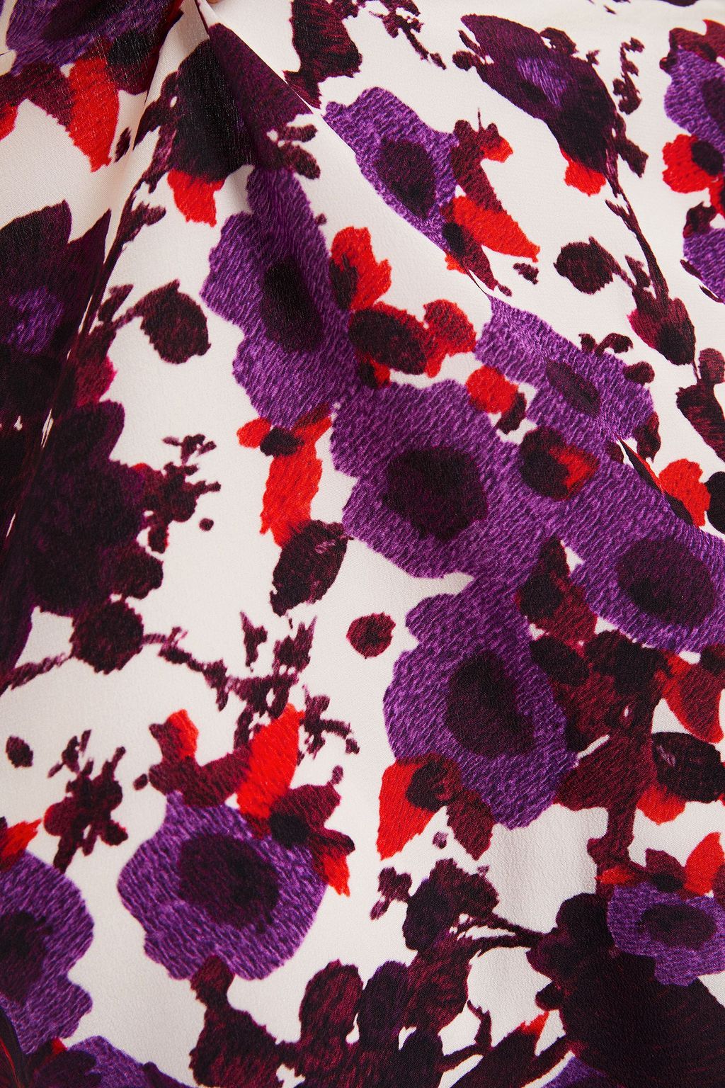 ERDEM Elijah fluted floral-print silk crepe de chine mini dress