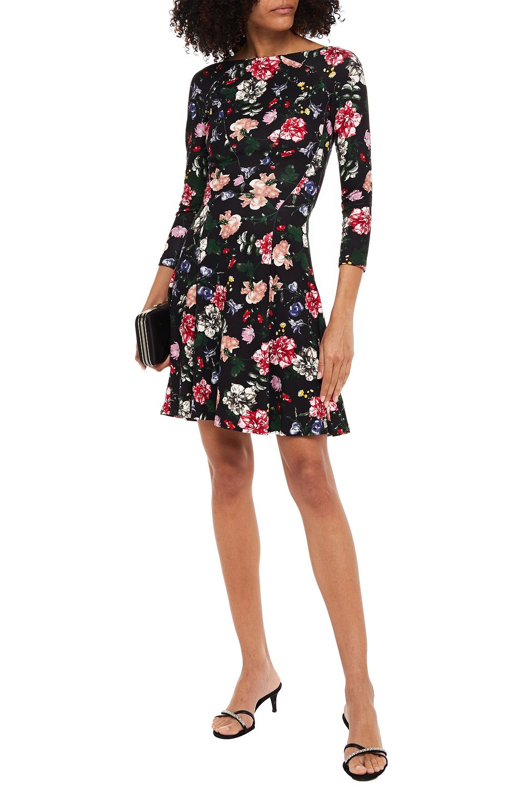ERDEM Vivi floral-print stretch-jersey mini dress