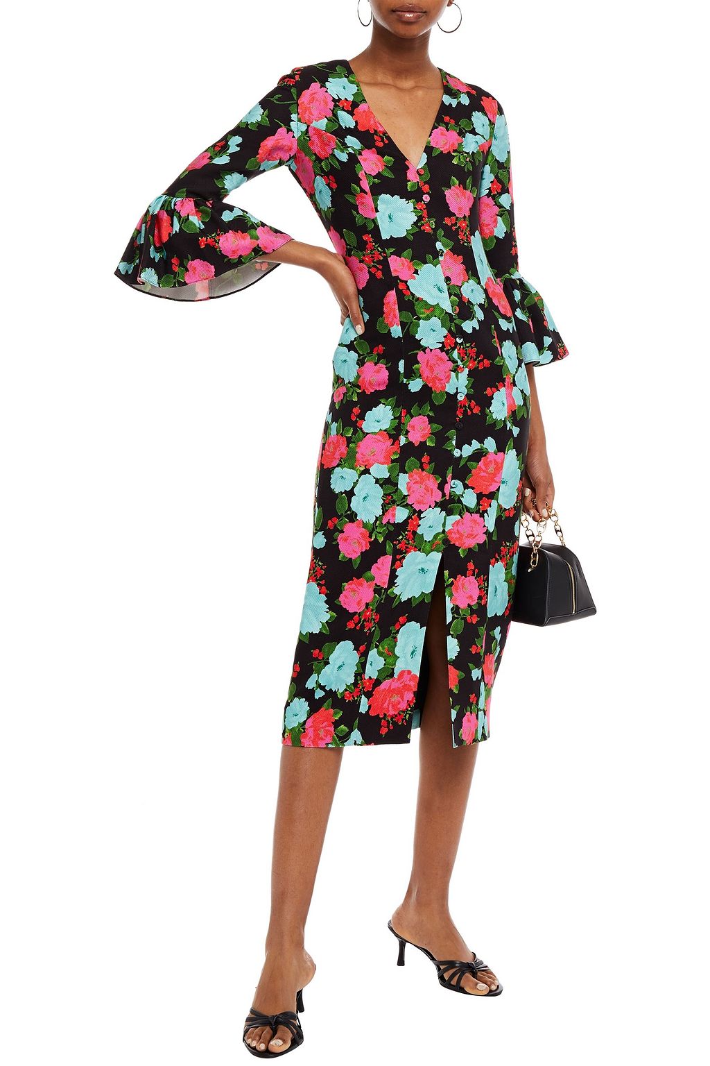 ERDEM Ninetta floral-print twill midi dress
