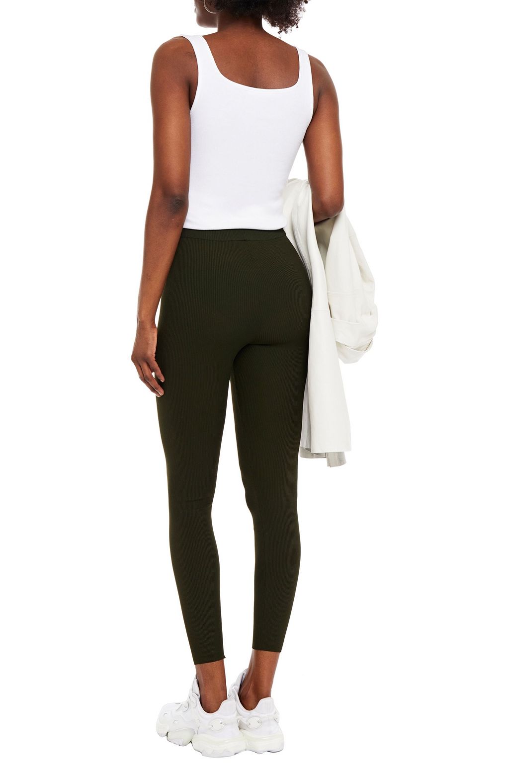 YEEZY Ribbed stretch-knit leggings