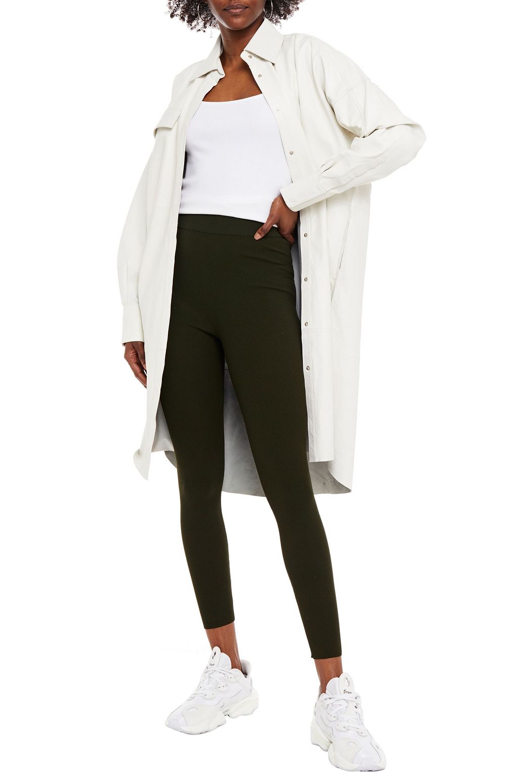 YEEZY Ribbed stretch-knit leggings