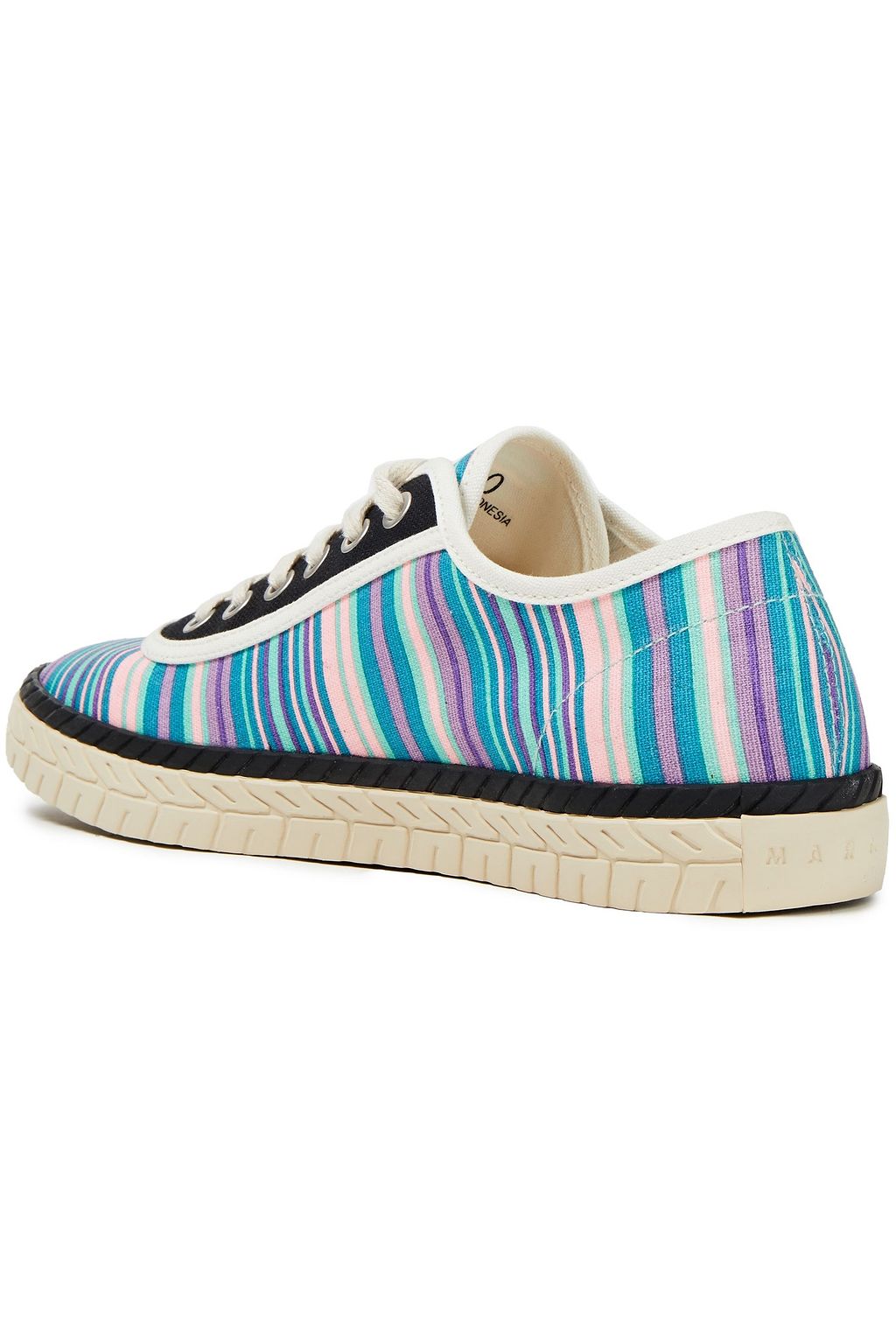 MARNI Striped canvas sneakers