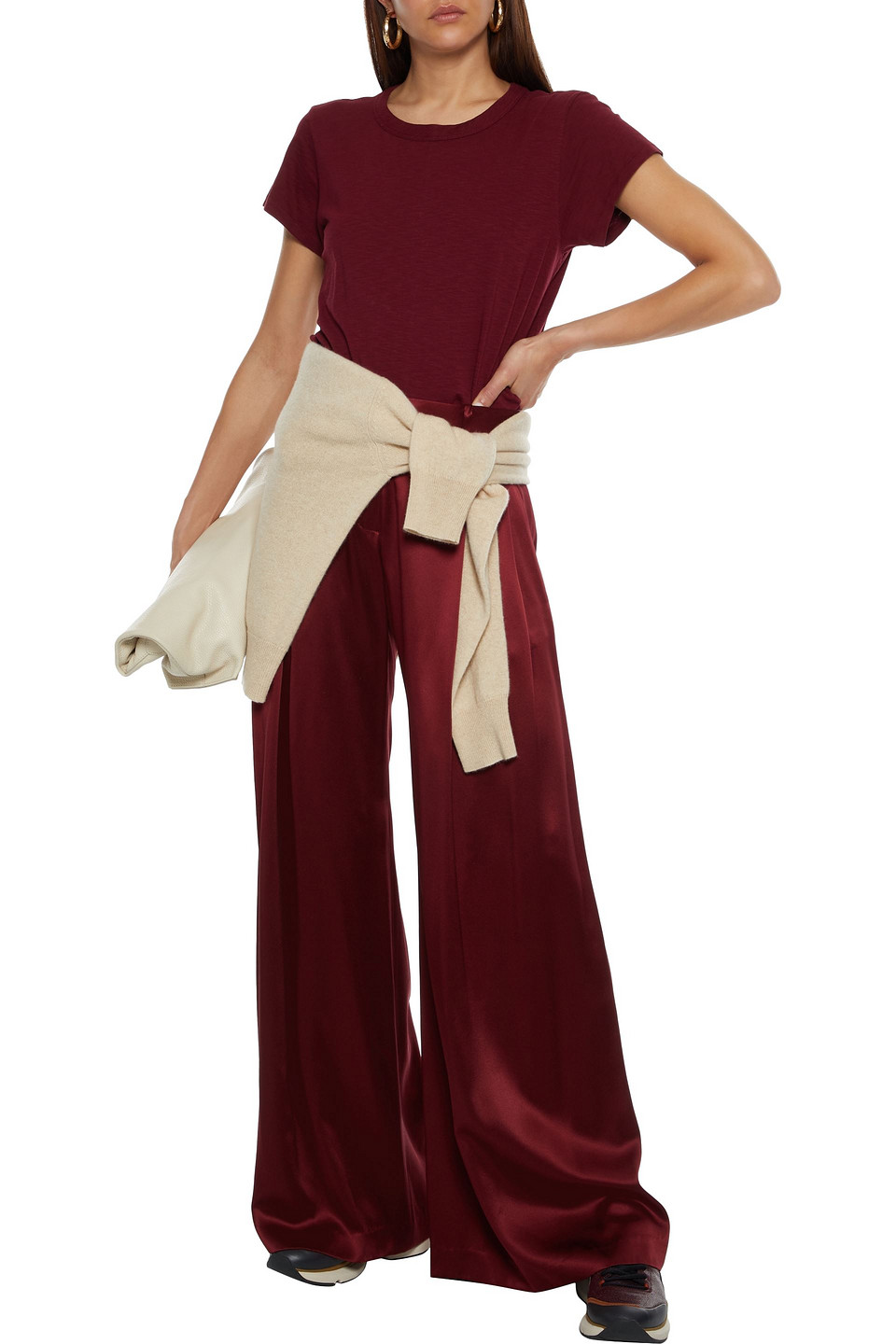 Rag & Bone Slub Organic Pima Cotton-jersey T-shirt In Plum