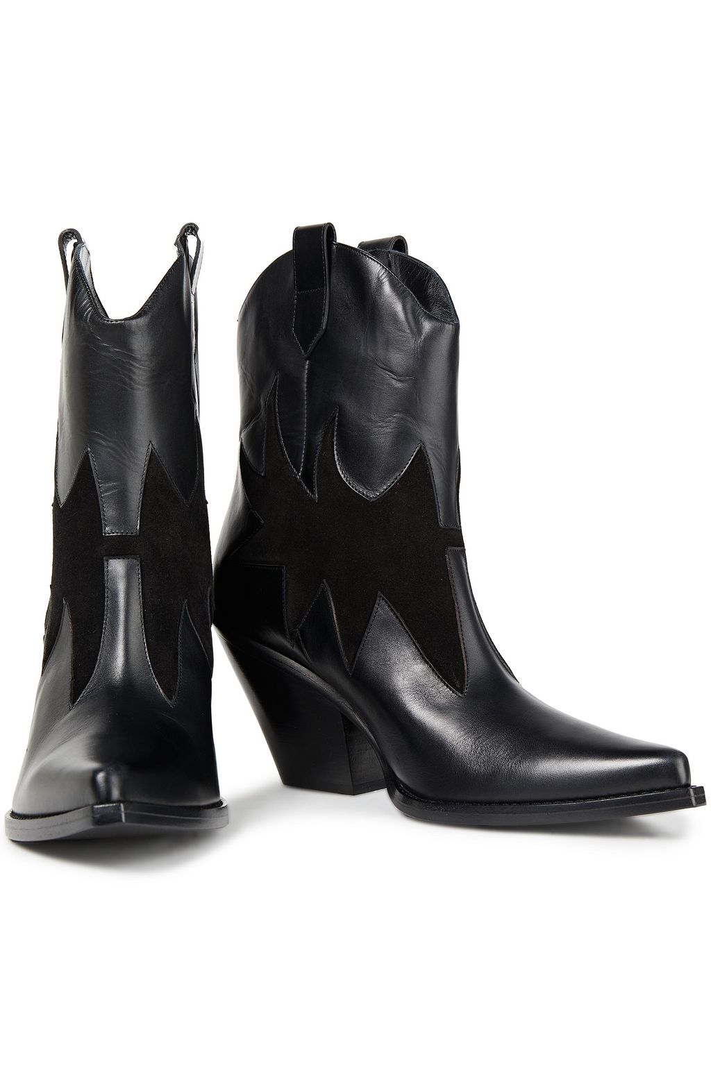 REDEMPTION Leather and suede ankle boots
