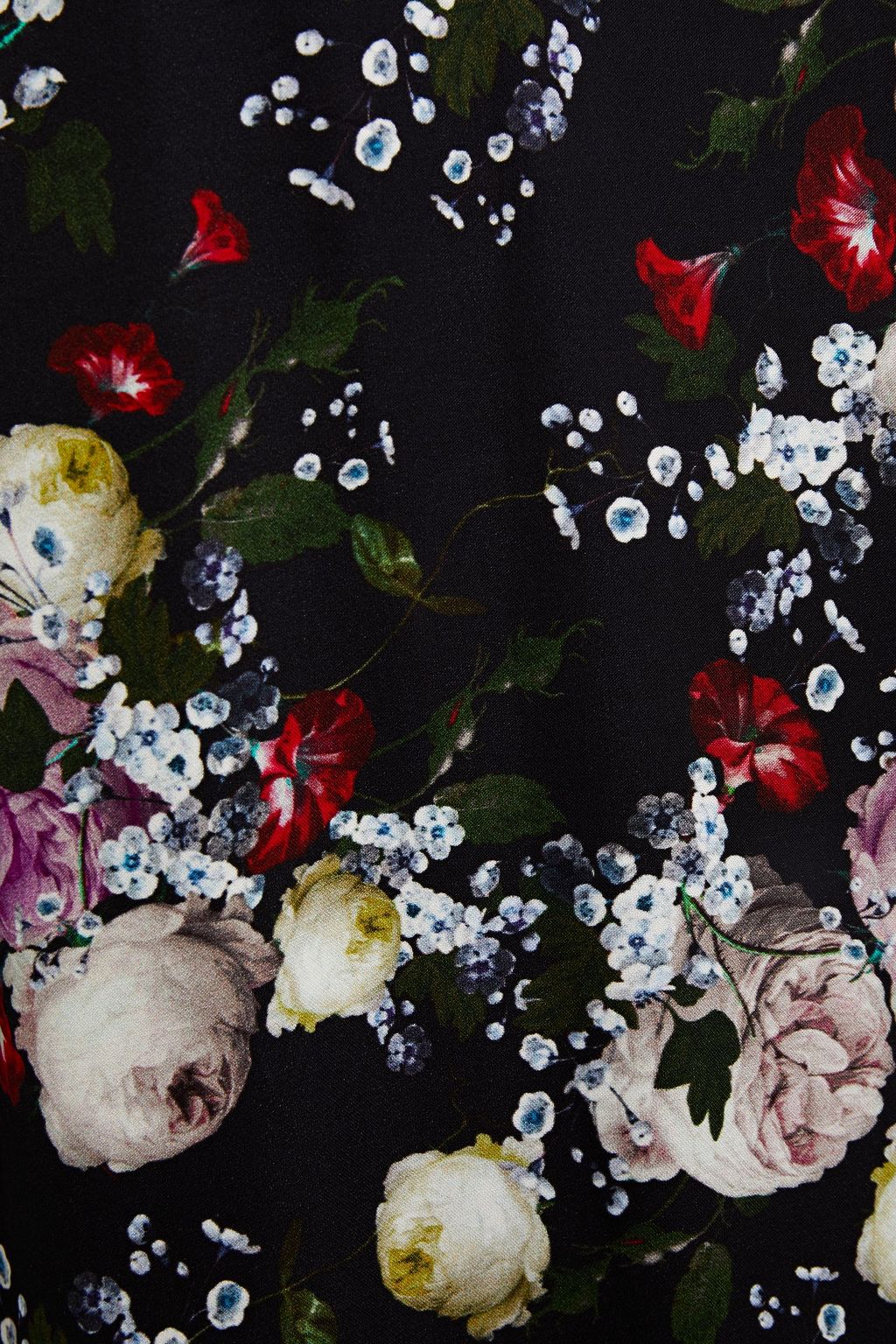 ERDEM Evana floral-print satin midi dress