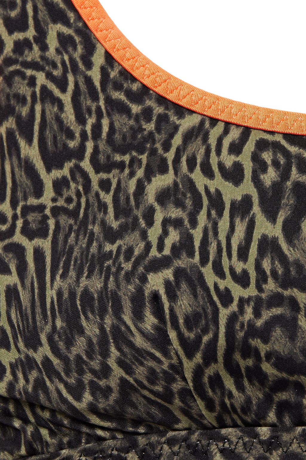 THE UPSIDE Jasmine neon-trimmed leopard-print bikini top