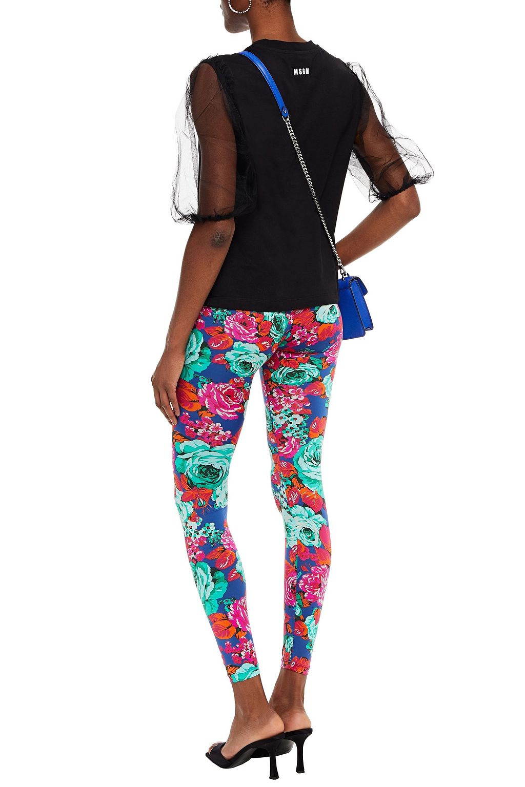 MSGM Floral-print stretch-jersey leggings