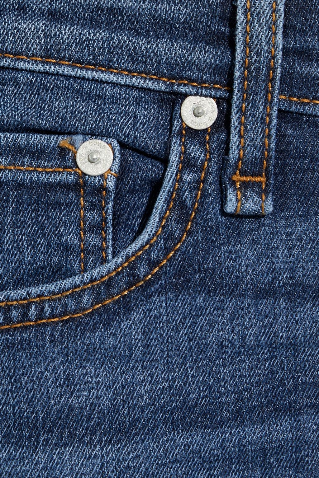 RAG & BONE Cate frayed mid-rise skinny jeans