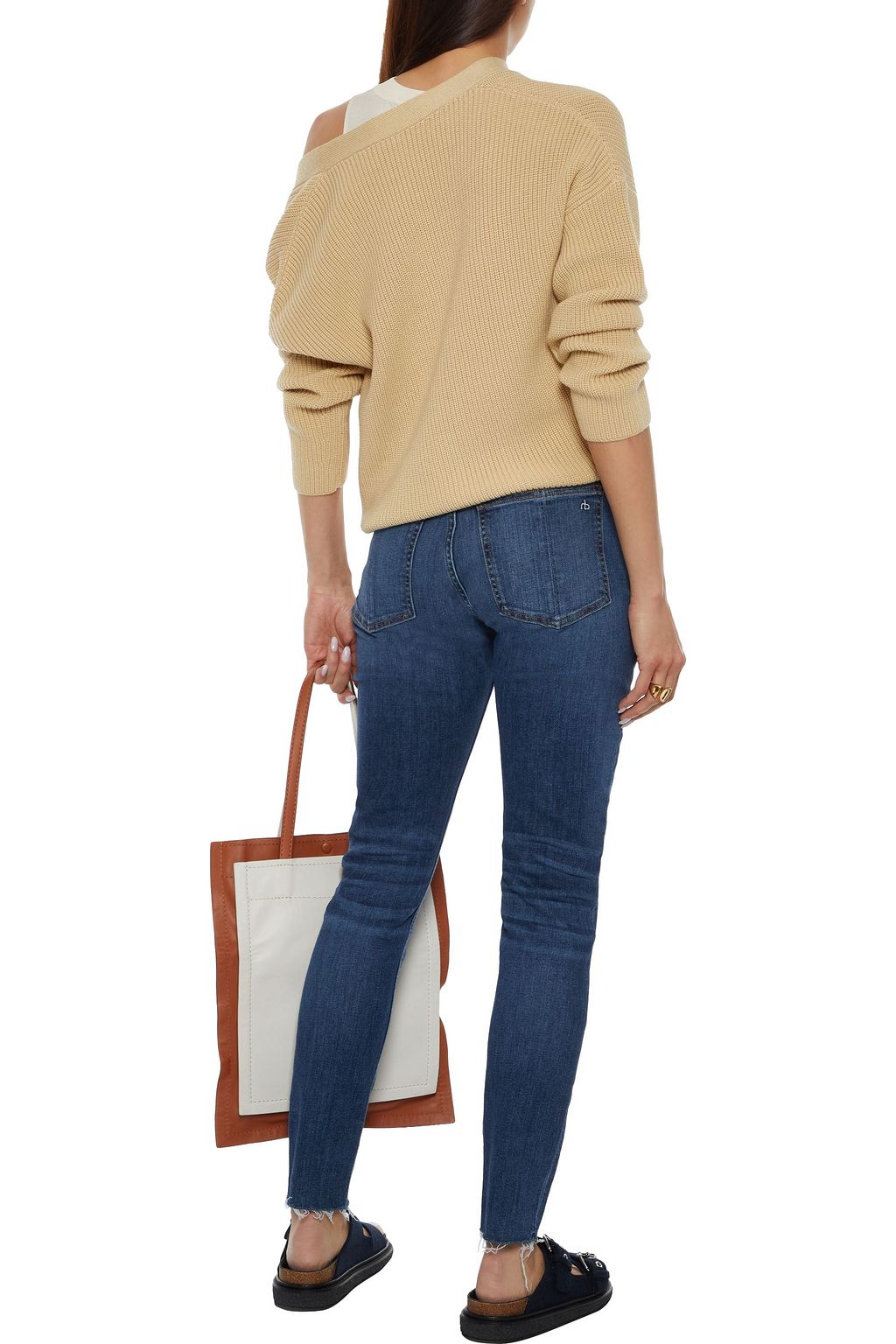 RAG & BONE Cate frayed mid-rise skinny jeans