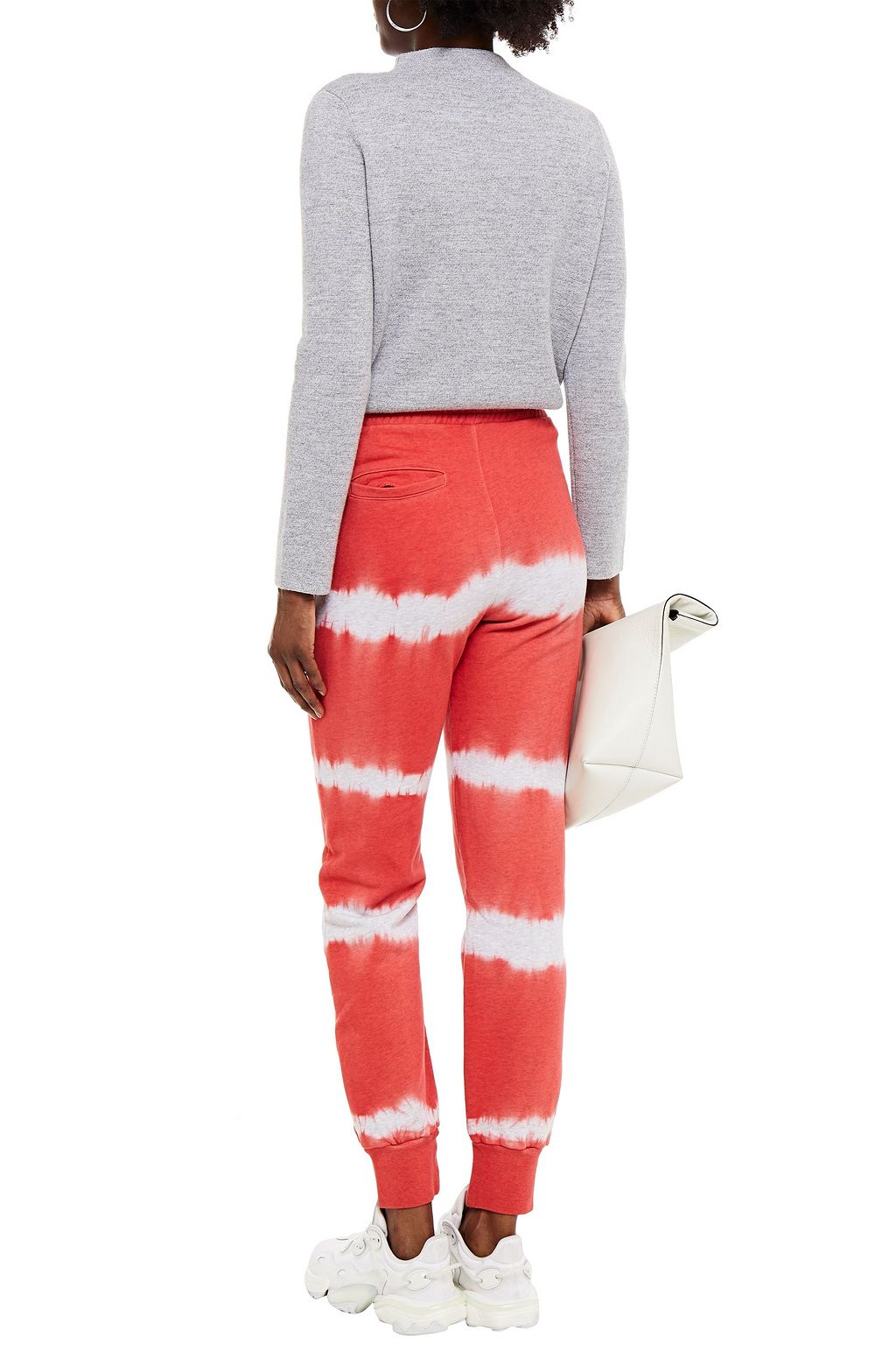 MSGM Tie-dyed French cotton-terry track pants