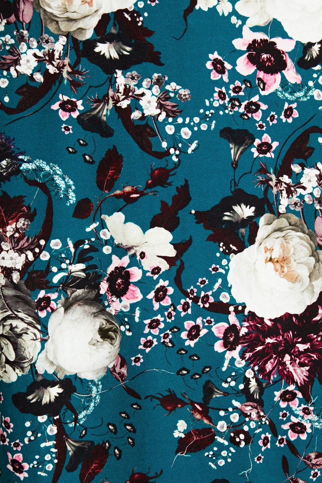 ERDEM Etheline cutout floral-print ponte maxi dress