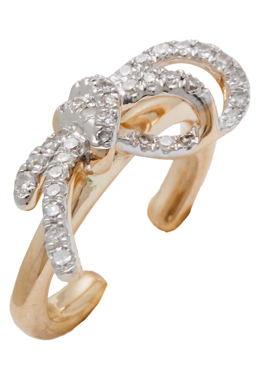 ADINA REYTER Forget Me Knot 14-karat gold diamond ear cuff
