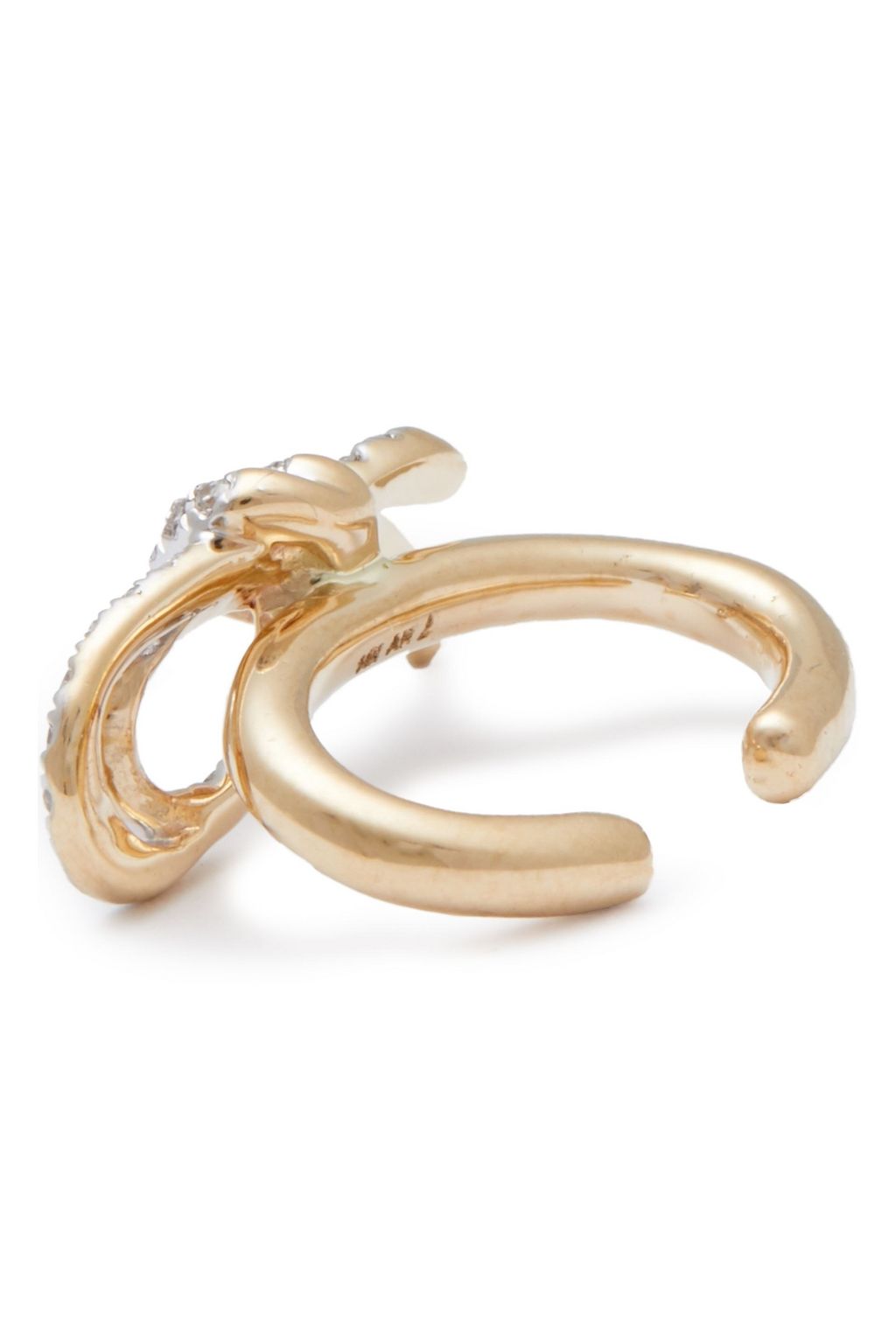 ADINA REYTER Forget Me Knot 14-karat gold diamond ear cuff