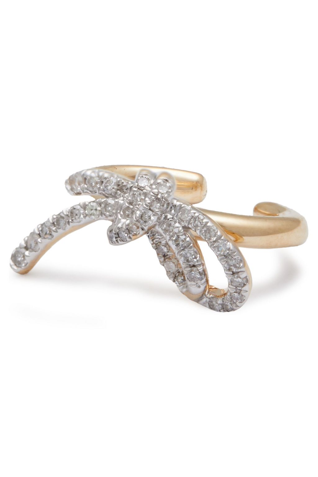 ADINA REYTER Forget Me Knot 14-karat gold diamond ear cuff