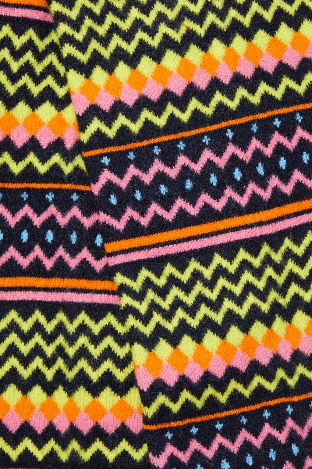 CHINTI & PARKER Fair Isle wool and cashmere-blend scarf
