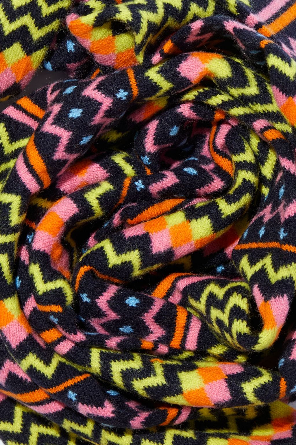 CHINTI & PARKER Fair Isle wool and cashmere-blend scarf