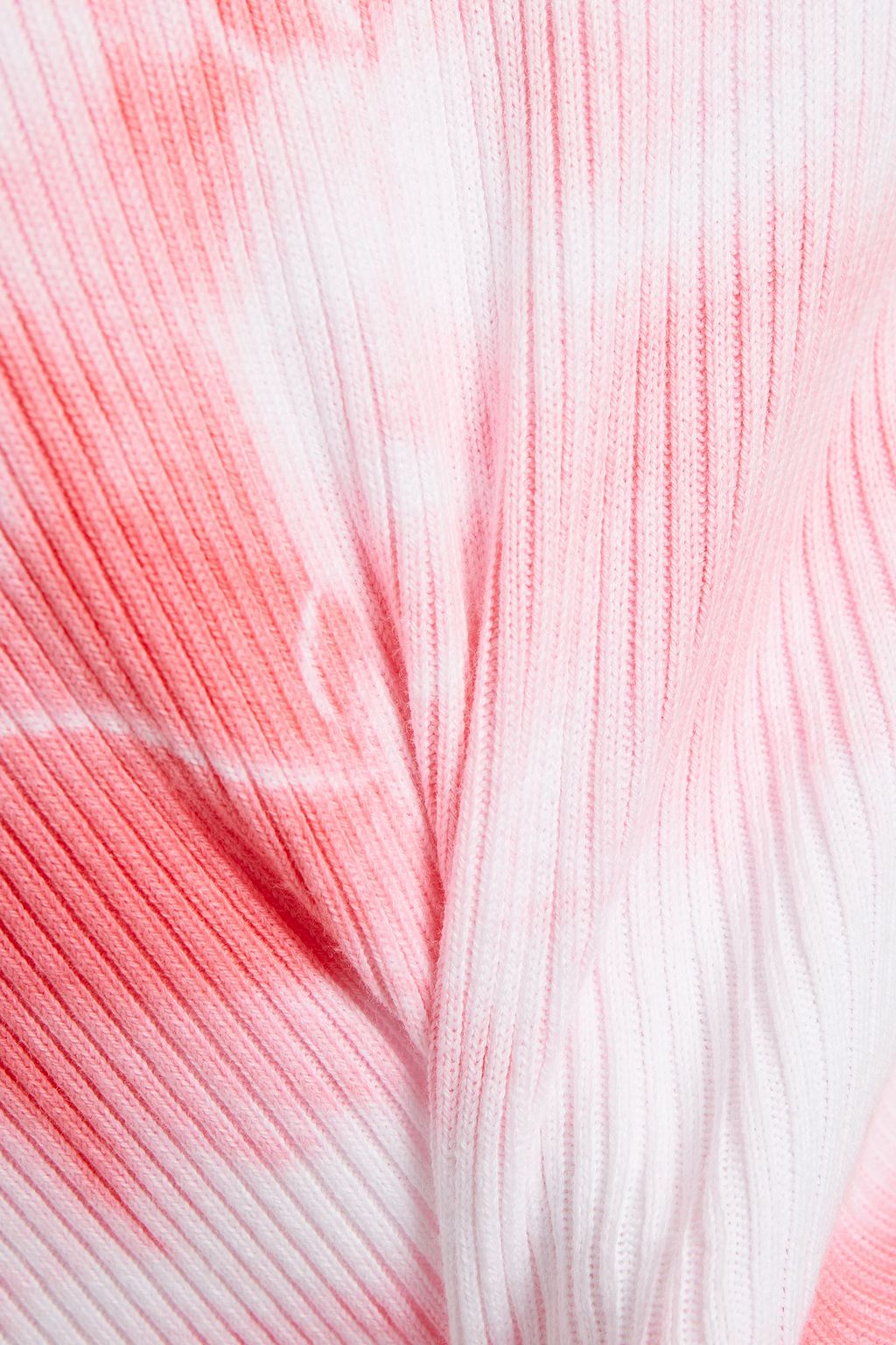 MSGM Tie-dyed ribbed cotton top