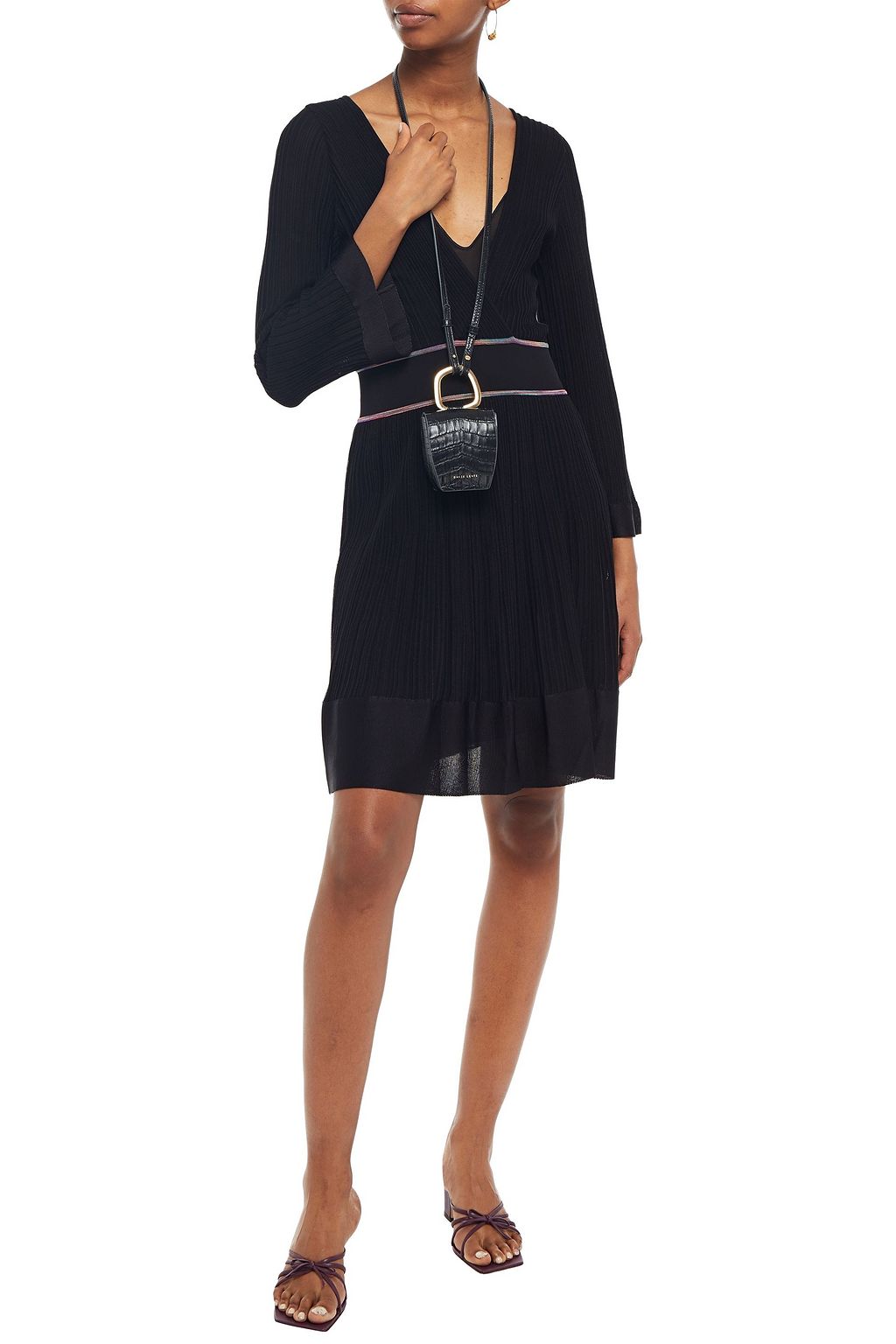 MISSONI Ribbed-knit mini dress