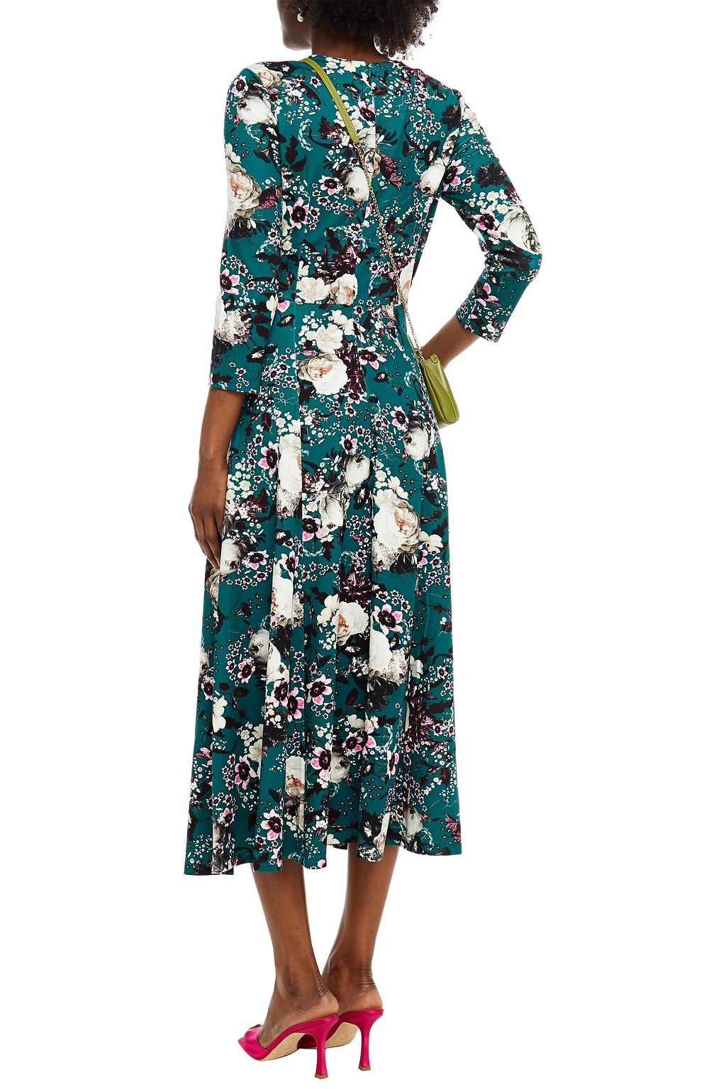 ERDEM Floral-print stretch-ponte midi dress