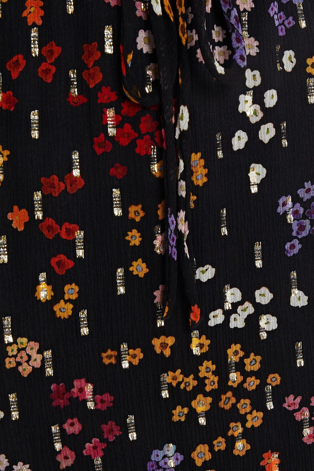 SEE BY CHLOÉ Layered floral-print fil coupé silk-georgette mini skirt