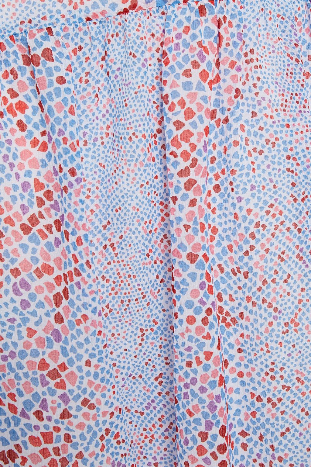 SEE BY CHLOÉ Printed cotton and silk-blend chiffon skirt