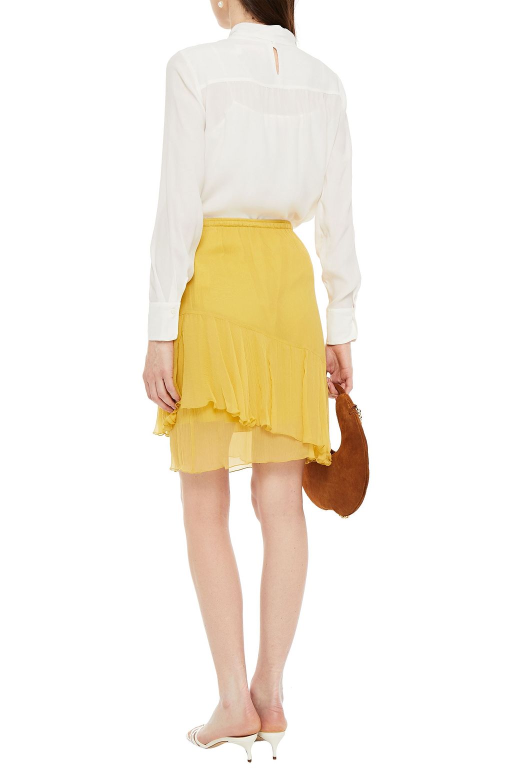 SEE BY CHLOÉ Ruffled silk-georgette mini skirt