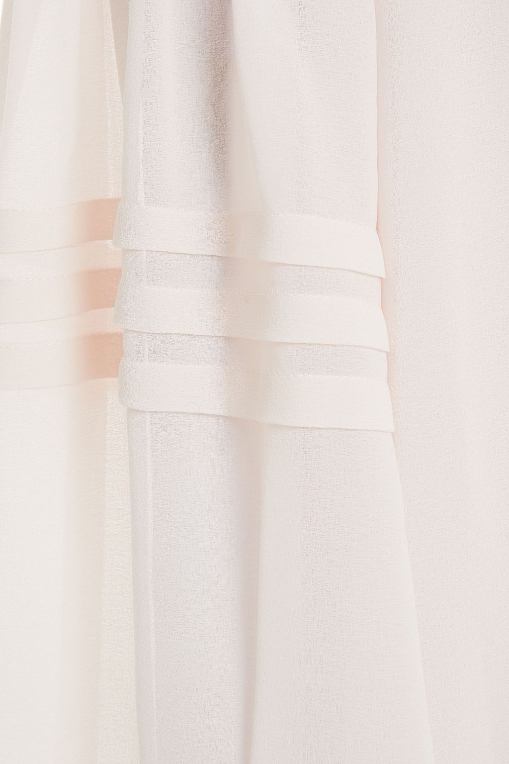 SEE BY CHLOÉ Organza-trimmed pintucked chiffon blouse