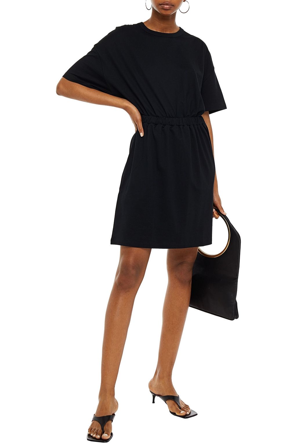 NINETY PERCENT Cutout organic cotton-jersey mini dress