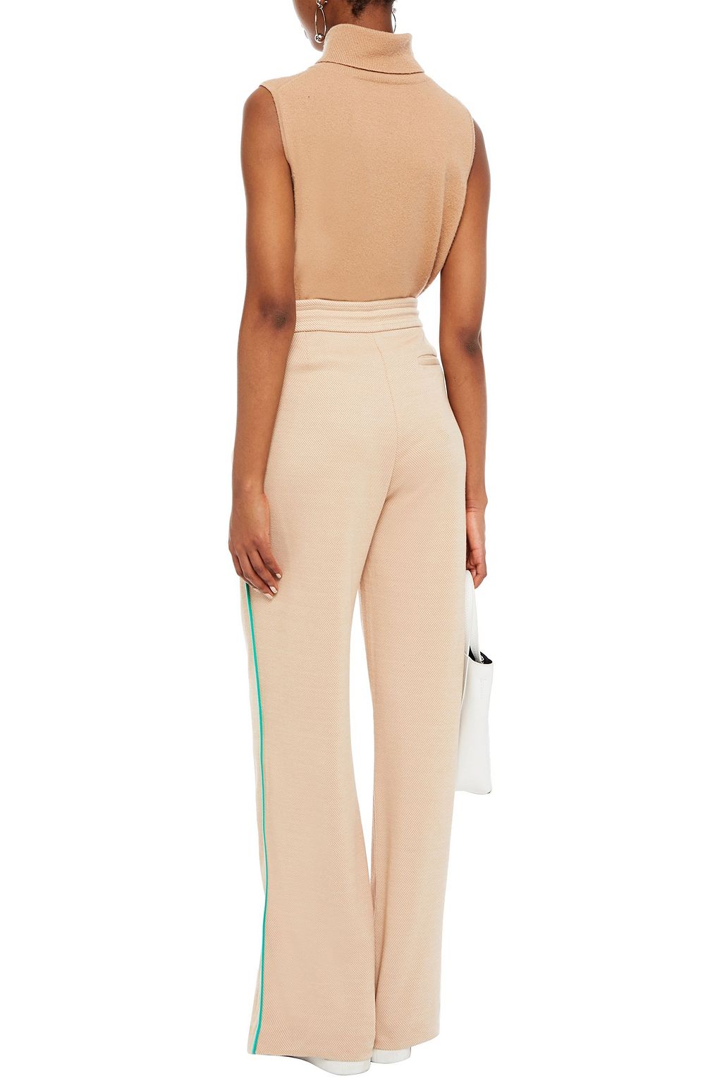 NINETY PERCENT Jacquard-knit organic cotton-blend track pants