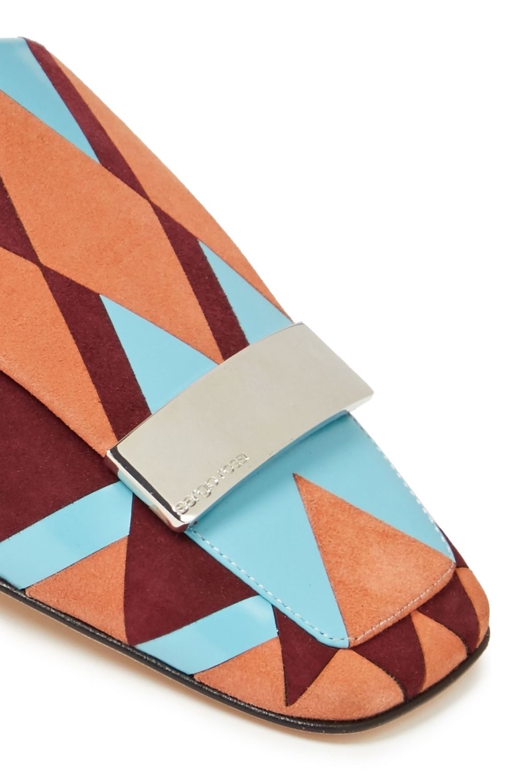 SERGIO ROSSI sr1 color-block suede and leather loafers
