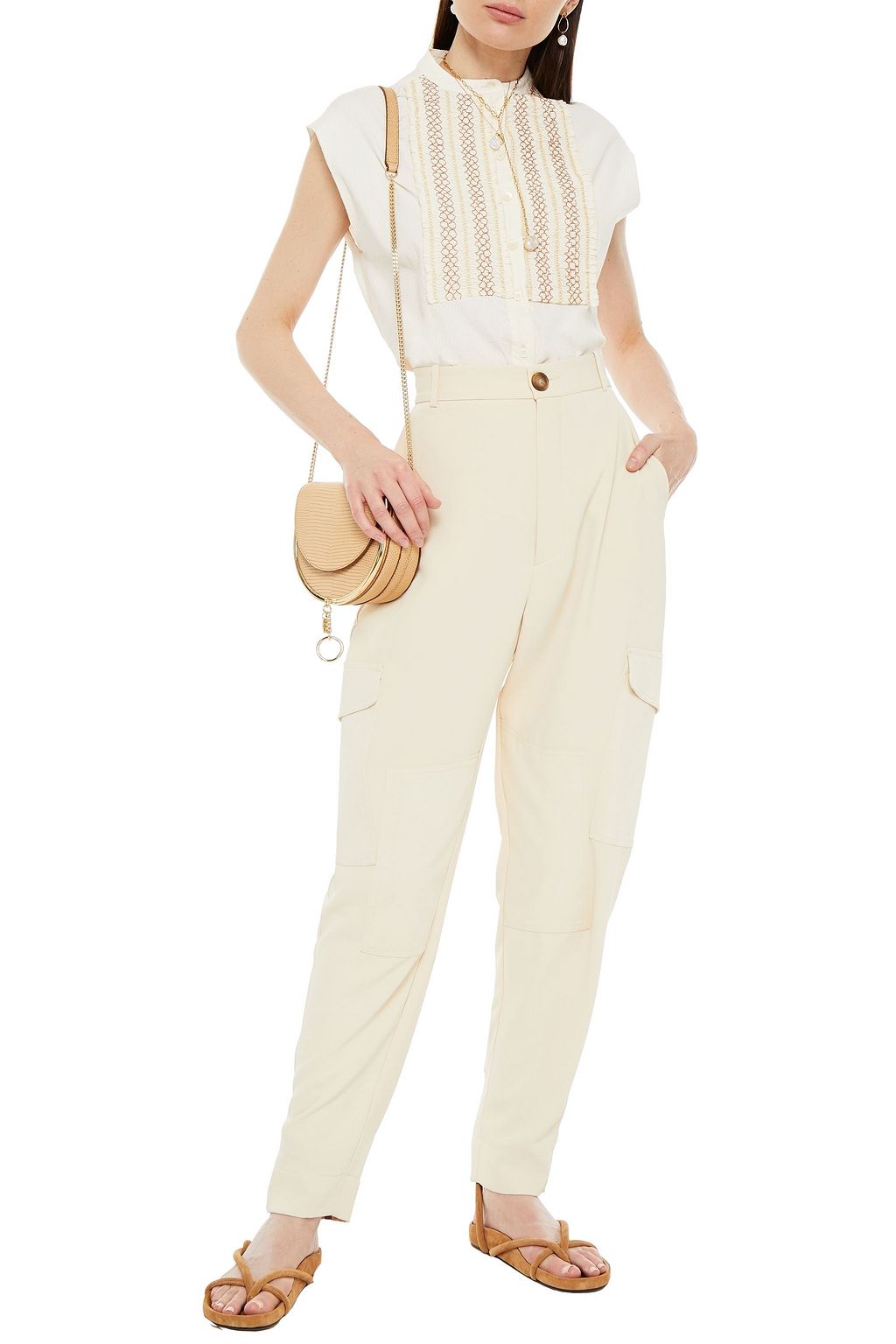 SEE BY CHLOÉ Stretch-twill tapered pants