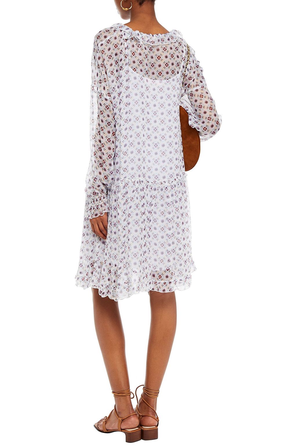 SEE BY CHLOÉ Ruffled printed silk-crepon dress