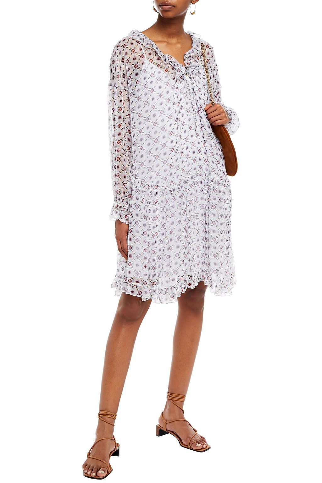 SEE BY CHLOÉ Ruffled printed silk-crepon dress