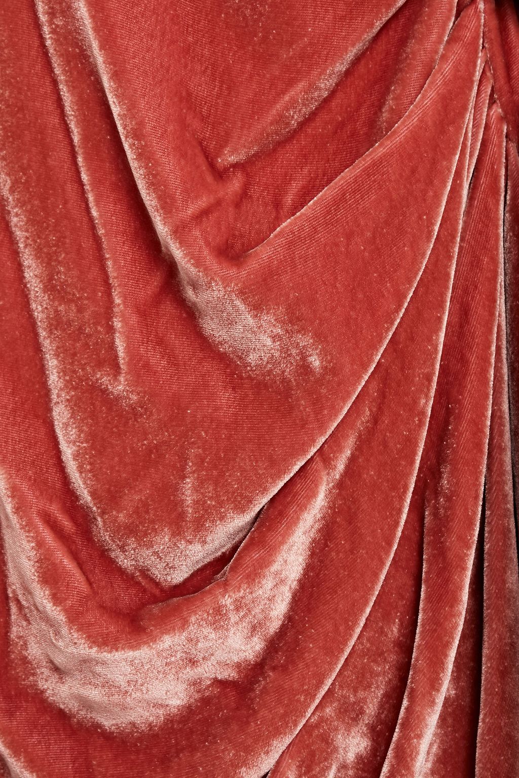CINQ À SEPT Knotted draped velvet mini dress