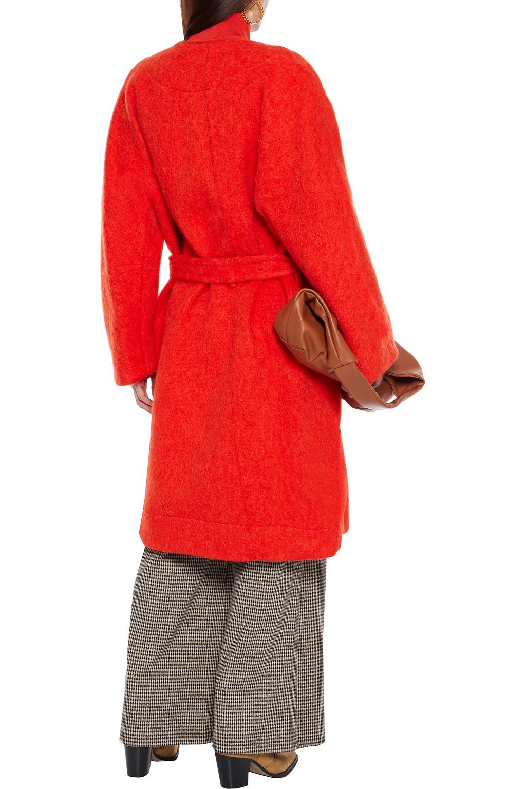 CHLOÉ Double-breasted belted wool-blend felt coat