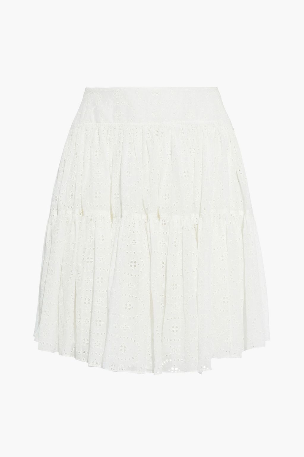 CHLOÉ Tiered cotton-blend broderie anglaise mini skirt | THE OUTNET