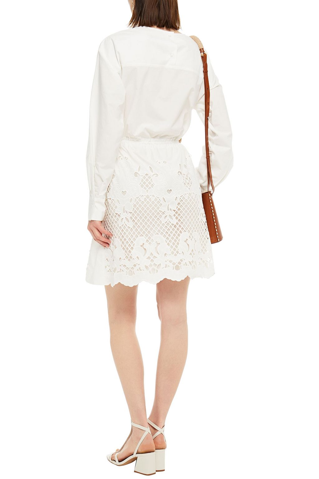 SEE BY CHLOÉ Gathered broderie anglaise cotton dress