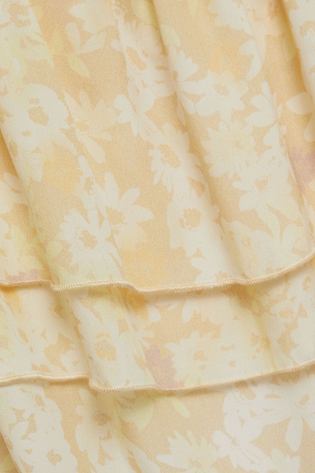 SEE BY CHLOÉ Tiered gathered floral-print crepe de chine mini dress