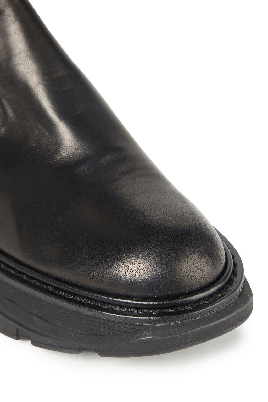 MCQUEEN Stretch-leather thigh boots