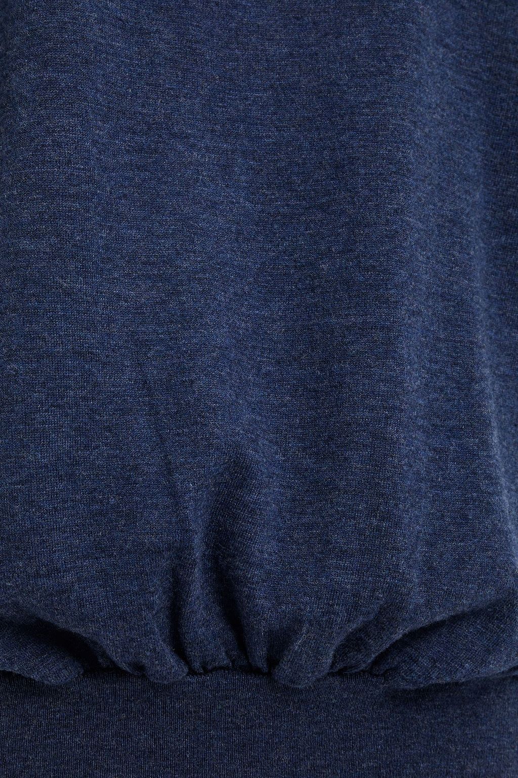 SEE BY CHLOÉ Cold-shoulder mélange wool and cotton-blend sweater