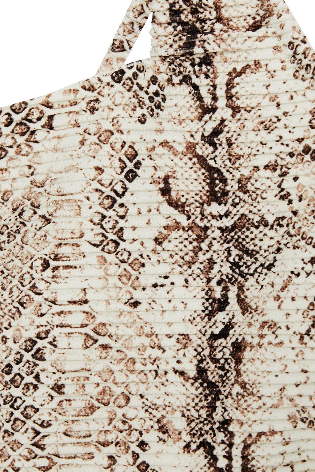 HEIDI KLEIN Zambia lace-up snake-print textured bikini top