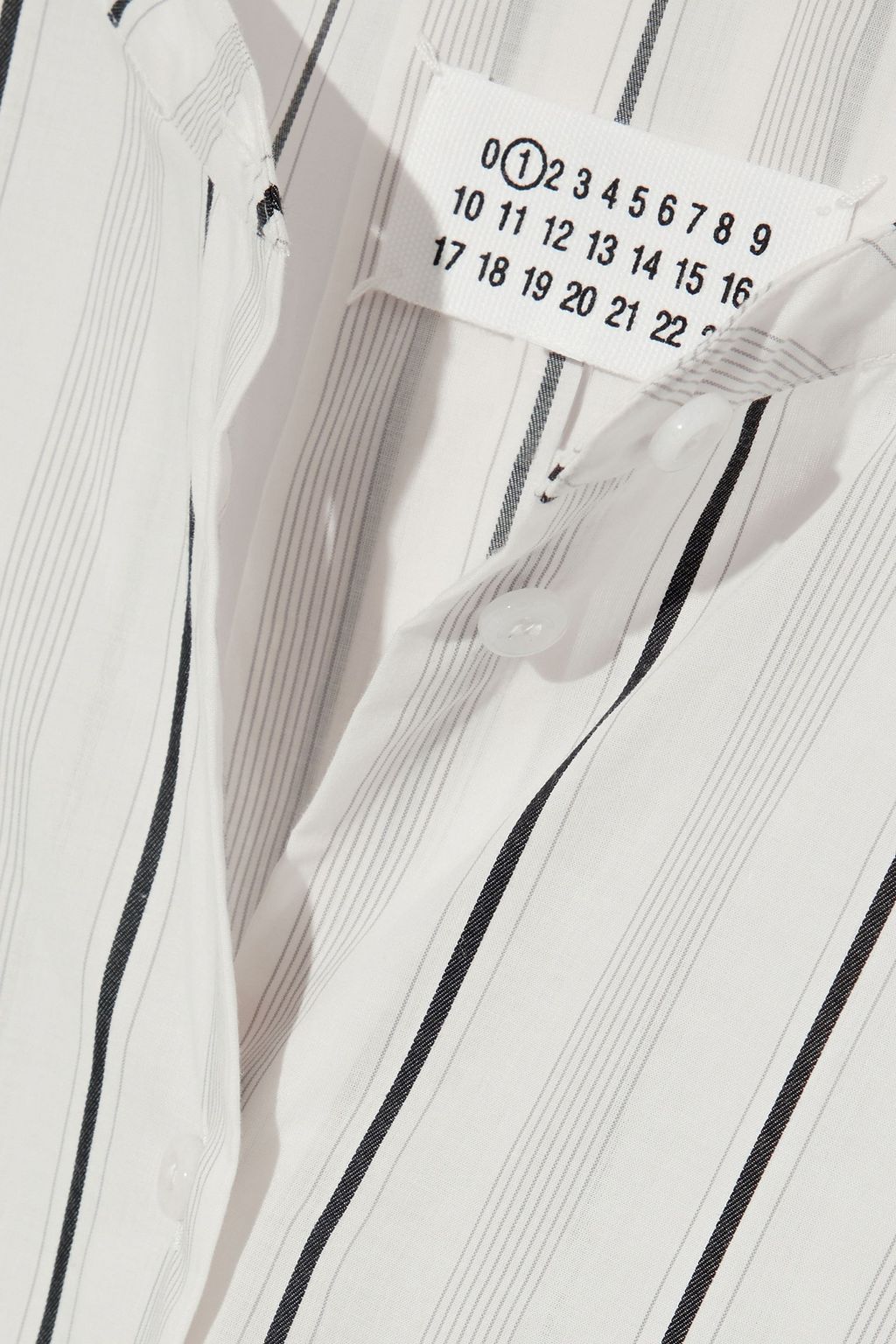 MAISON MARGIELA Striped cotton-voile shirt dress