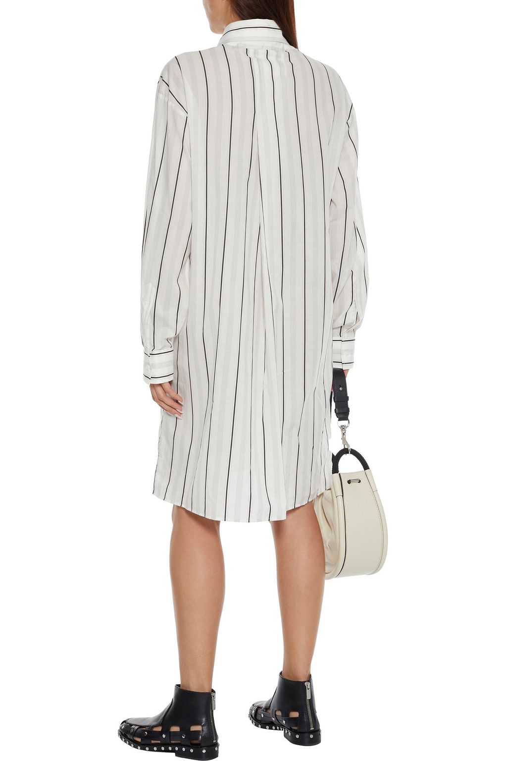 MAISON MARGIELA Striped cotton-voile shirt dress
