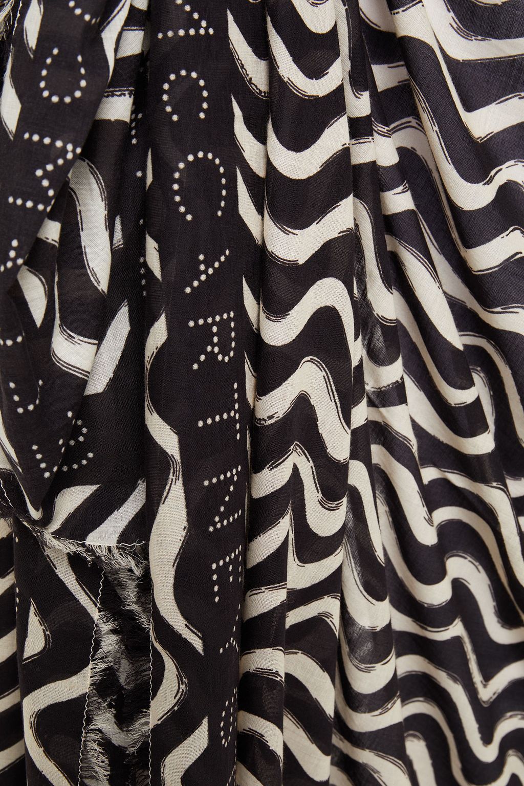 STELLA MCCARTNEY Fringed printed cotton pareo