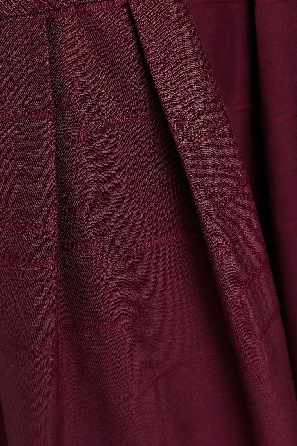PALMER//HARDING Tie-neck pleated stretch-cotton jacquard maxi dress